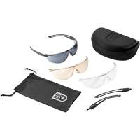 Ensemble de lunettes de s&eacute;curit&eacute; &agrave; protection balistique Gunfire 2.0, Lentille Transparent/Cuivre/Fum&eacute;e, Antibu&eacute;e/Anti-&eacute;gratignures, ANSI Z87+ Pathway Supply LP