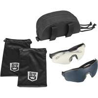 Ensemble de cache-œil pour lunettes de s&eacute;curit&eacute; MY6, Lentille Transparent/Fum&eacute;e, Antibu&eacute;e/Anti-&eacute;gratignures, ANSI Z87+ Pathway Supply LP