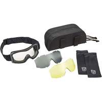 X1000 Ballistic Protection Goggles Kit, Amber/Clear Lens, Anti-Fog/Anti-Scratch, Direct Vent Pathway Supply LP