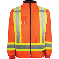 Manteau haute visibilit&eacute; 7-en-1, Polyester, Orange haute visibilit&eacute;, T-petit Pathway Supply LP