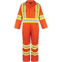 High-Visibility Unlined Coveralls, Small, High Visibility Orange Pathway Supply LP