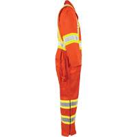 High-Visibility Unlined Coveralls, Small, High Visibility Orange Pathway Supply LP