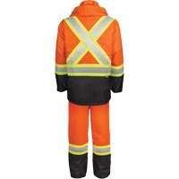 High-Visibility 150-Deniers Rain Suit, Polyester, Small, High Visibility Orange Pathway Supply LP