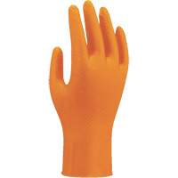 Gants jetables haute visibilit&eacute; 709HVO, 7/Petit, Nitrile, 8 mils, Sans poudre, Orange Pathway Supply LP