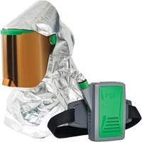 Respirateur &agrave; chaleur radiante Z-Link avec souffleur & montage &agrave; la ceinture, Respirateur &agrave; masque/Capuchon & visi&egrave;re, Pile Lithium-ion Pathway Supply LP