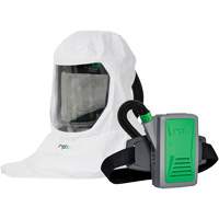 Respirateur T-Link avec casquette, tube de respiration, montage &agrave; la ceinture & APR motoris&eacute; PX5, Cagoule ample & visi&egrave;re, Pile Lithium-ion Pathway Supply LP