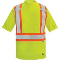 T-shirt de s&eacute;curit&eacute; doubl&eacute; de bambou Viking, Polyester, Petit, Jaune lime haute visibilit&eacute; Pathway Supply LP