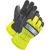 Gants d'ajusteur haute-visibilit&eacute;, T-petit, Paume en Cuir fleur de ch&egrave;vre, Doublure en Thinsulate Pathway Supply LP