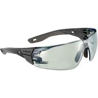 Lunettes de s&eacute;curit&eacute; RUSH+ 2.0 avec monture noire et grise, M/G, Lentille Gris/IR 1.7, Antibu&eacute;e/Anti-&eacute;gratignures, ANSI Z87+ Pathway Supply LP