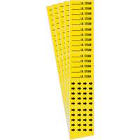 Marqueur de tuyau avec espace vierge suivi de LB. Steam, Autocollant, 2-1/4" h x 2-3/4" la, Noir sur jaune Pathway Supply LP