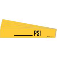 "PSI" Pipe Marker, Self-Adhesive, 2-1/4" H x 14" W, Black on Yellow Pathway Supply LP