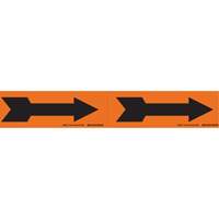 Arrow Pipe Markers, Self-Adhesive, 2-1/4" H x 7" W, Black on Orange Pathway Supply LP