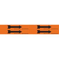 Arrow Pipe Markers, Self-Adhesive, 1-1/8" H x 7" W, Black on Orange Pathway Supply LP