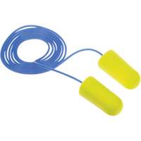 Bouchons d'oreilles n&eacute;on jaune E-A-Rsoft, Vrac - Sac en poly, Avec cordon Pathway Supply LP