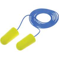 Bouchons d'oreilles n&eacute;on jaune E-A-Rsoft, Vrac - Sac en poly, Avec cordon Pathway Supply LP