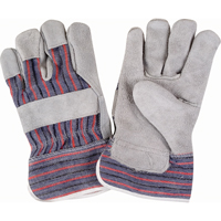 Gants d'ajusteur rugueux, Grand, Paume en Cuir de vache refendu, Doublure en Coton Pathway Supply LP