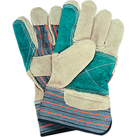 Gants d'ajusteur avec paume double, Grand, Paume en Cuir de vache refendu, Doublure en Coton Pathway Supply LP