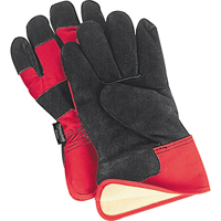 Gants d'ajusteur doubl&eacute;s pour l'hiver &agrave; chaleur sup&eacute;rieure, Grand, Paume en Cuir de vache refendu, Doublure en Thinsulate Pathway Supply LP