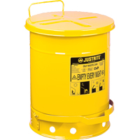 Contenants pour d&eacute;chets huileux, Homologu&eacute; FM/List&eacute; UL, 14 gal. US, Jaune Pathway Supply LP