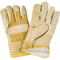 Gants d'ajusteur doubl&eacute;s pour l'hiver &agrave; paume renforc&eacute;e, Grand, Paume en Cuir fleur de vache, Doublure en Molleton de coton Pathway Supply LP