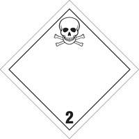 Toxic Gas TDG Placard, Plastic Pathway Supply LP