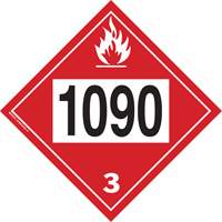 1090 Acetone Flammable Liquid TDG Placard, Plastic Pathway Supply LP