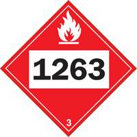 1263 Paint Flammable Liquid TDG Placard, Plastic Pathway Supply LP