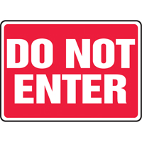 "Do Not Enter" Sign, 10" x 14", Aluminum, English Pathway Supply LP