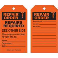 Safety Repair Tag, Polyester, 4" W x 7" H, English Pathway Supply LP