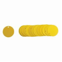 &eacute;tiquettes rondes vierges pour vannes, Aluminium, 1,5" dia. Pathway Supply LP