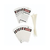 Self-Laminating Accident Prevention Tags, Polyester, 3" W x 5-3/4" H, English Pathway Supply LP