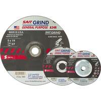 A24R Long Life Grinding Wheel, 4-1/2" x 1/4", 7/8" Arbor, Aluminum Oxide, Type 27 Pathway Supply LP