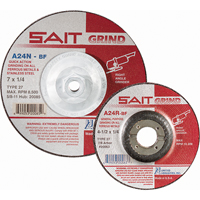 A24N Fast Grinding Wheel, 6" x 1/4", 7/8" Arbor, Aluminum Oxide, Type 27 Pathway Supply LP