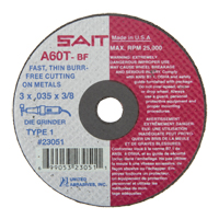 Cut-Off Wheel (A36T), 3" x 0.035", 3/8" Arbor, Type 1, Aluminum Oxide, 25000 RPM Pathway Supply LP