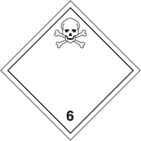TDG Shipping Labels, Class 6.1, Toxic Substances, Paper Pathway Supply LP