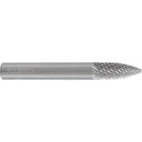 AllSteel Tapered Shape Carbide Burr, SG-5, 1/2" Dia., 1/4" Shank, 1" Depth of Cut Pathway Supply LP