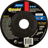 Gemini&reg; Flexible Mini Disc Depressed Centre Wheel, 4-1/2" x 1/8", 7/8" Arbor, Aluminum Oxide, Type 27 Pathway Supply LP