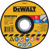 Metal Cut-Off Wheel, 4-1/2" x 0.045", 7/8" Arbor, Aluminum Oxide, Type 1 Pathway Supply LP
