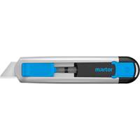 Couteau de s&eacute;curit&eacute; r&eacute;tractable Secubase 525 avec lame &agrave; pointe &eacute;mouss&eacute;e, 18 mm, Prise en Aluminium Pathway Supply LP