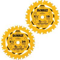 Assortiment de lames de scie circulaire, 6-1/2", 18/24 dents, Pour Bois Pathway Supply LP