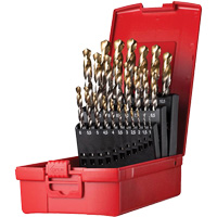 Jobber Length Drill Bit Set, 25 Pieces, High Speed Steel Pathway Supply LP