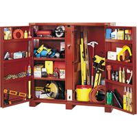 Armoire &agrave; tablettes Jobsite, Acier, 47,5 pi³, Rouge Pathway Supply LP