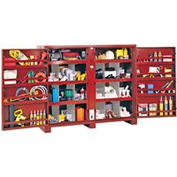 Armoire &agrave; tablettes Jobsite, Acier, 49 pi³, Rouge Pathway Supply LP