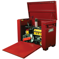 Coffre grande capacit&eacute; avec panneau frontal ouvrant, 60" x 31" x 45", Acier, Rouge Pathway Supply LP