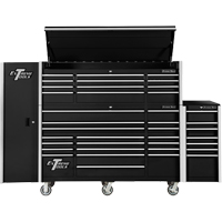 RX Series Side Cabinet, 3 Drawers, 19" W x 25" D x 61" H, Black Pathway Supply LP