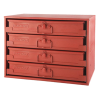Compartment Rack With 4 Compartment Boxes, 4 Slots, 20-1/2" W x 12-1/2" D x 14-5/8" H, Red Pathway Supply LP