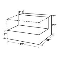 R&eacute;servoir de transfert pour carburant en acier, Acier, Capacit&eacute; 48 gal., Blanc Pathway Supply LP