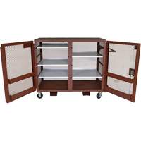 Armoire mobile en treillis, Acier, 49 pi³, Rouge Pathway Supply LP
