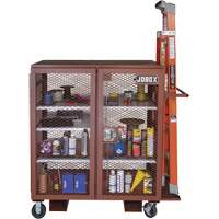Armoire mobile en treillis, Acier, 37 pi³, Rouge Pathway Supply LP
