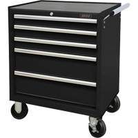 Industrial Tool Cart, 5 Drawers, 27" W x 18-3/4" D x 31-1/2" H, Black Pathway Supply LP